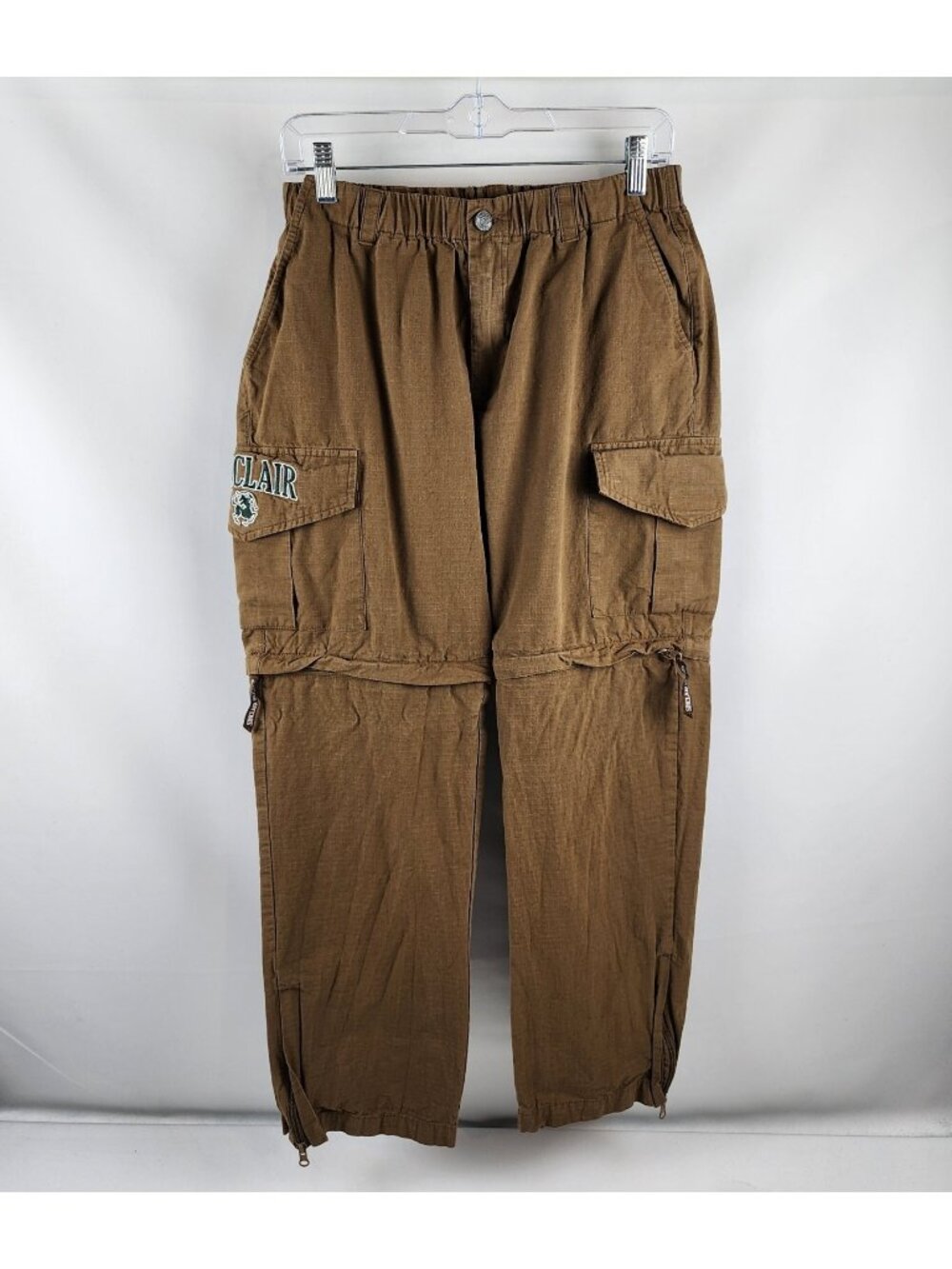 Sinclair Pants Mens Medium Convertible Cargo Brown Ankle Zip Pants (30x30)